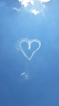 Sky picture of a heart