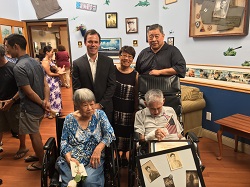 Susuma Yasuda with a representative from US Senator Diane Feinstein’s Office, Chris Barwick