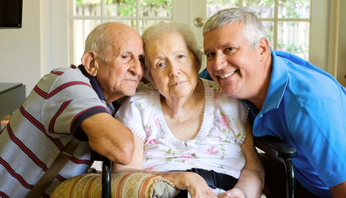 family with dementia patient